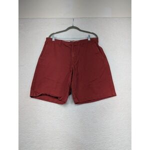 Eddie Bauer Mens Shorts Size 34 Red Casual Chino Flat Front‎ 2 Pocket